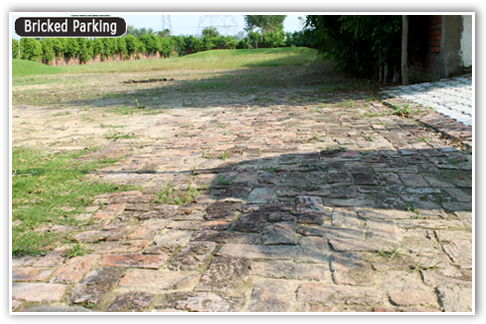 Personal internal bricked parking of Pari Farm